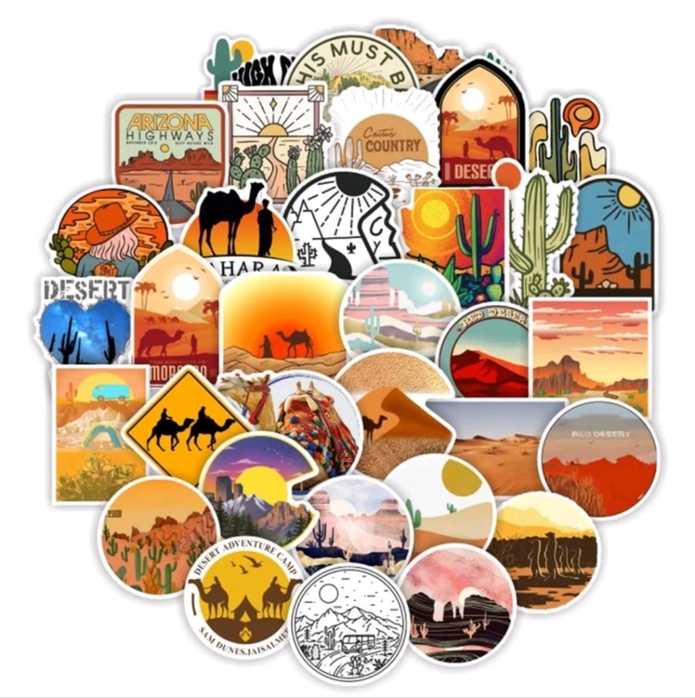 🍉5 for $25* Desert Theme Stickers